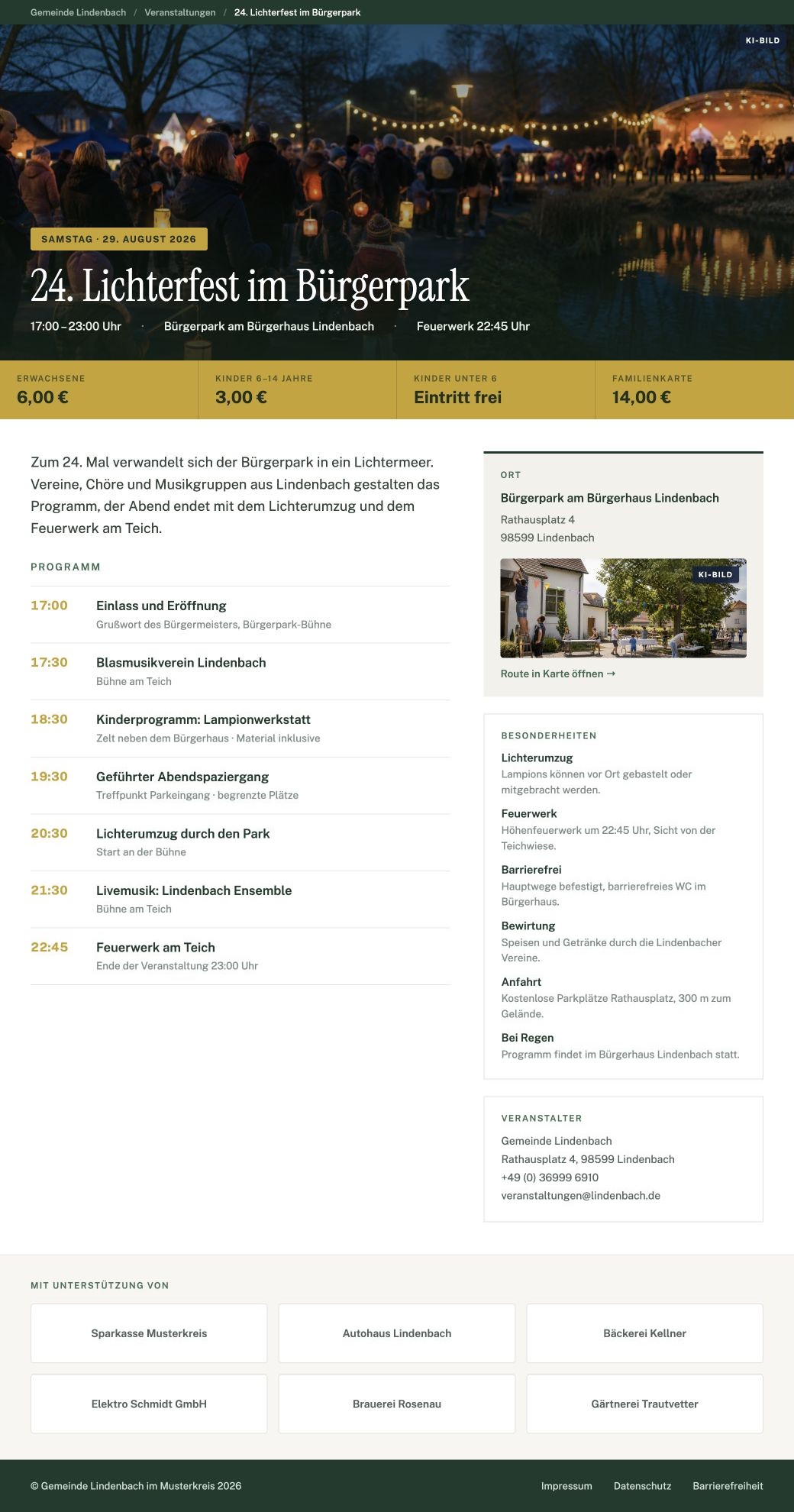Veranstaltungs-Onepager im Layout Plakat