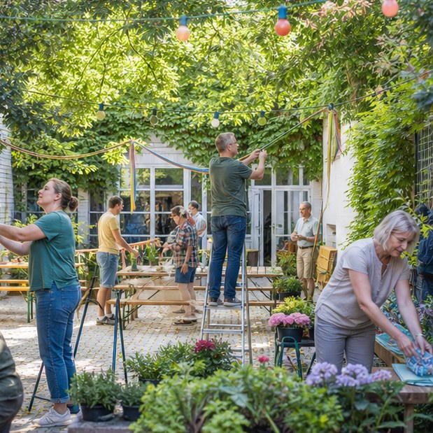 Homepagevorlage Lebendig mit Vereinsfest-Vorbereitung